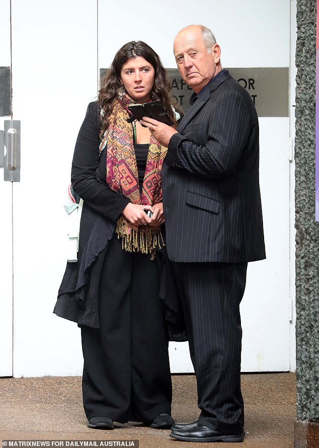 Todd Hogan and his daughter outside court after successfully freeing the Crocodile Dundee legend's drug-addicted grandson from prison