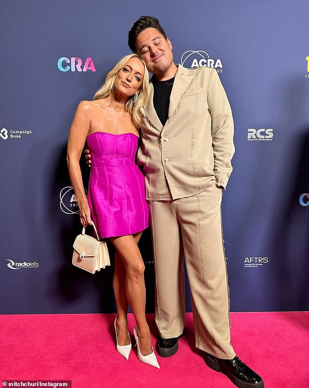 KIIS FM's star host Mitch Churi has announced his unexpected new gig.  (Pictured with Jackie 'O' Henderson at the 2023 ACRA Awards)