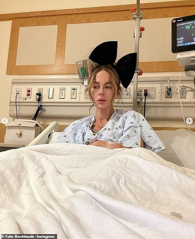 Fans were concerned about the blonde beauty because she recently posted photos of herself in the hospital looking weak