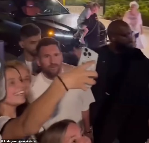 Lionel Messi stopped to take photos with fans in Miami during a recent outing