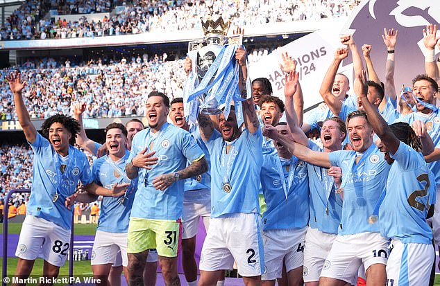 Man City has won four in a row, making it the first team in English top flight history to do so