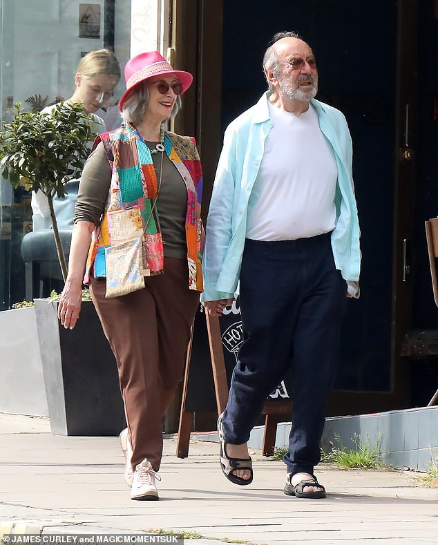 Maureen Lipman, 78, enjoyed a PDA-filled outing with her boyfriend, business consultant David Turner, as they headed out together in North London on Friday