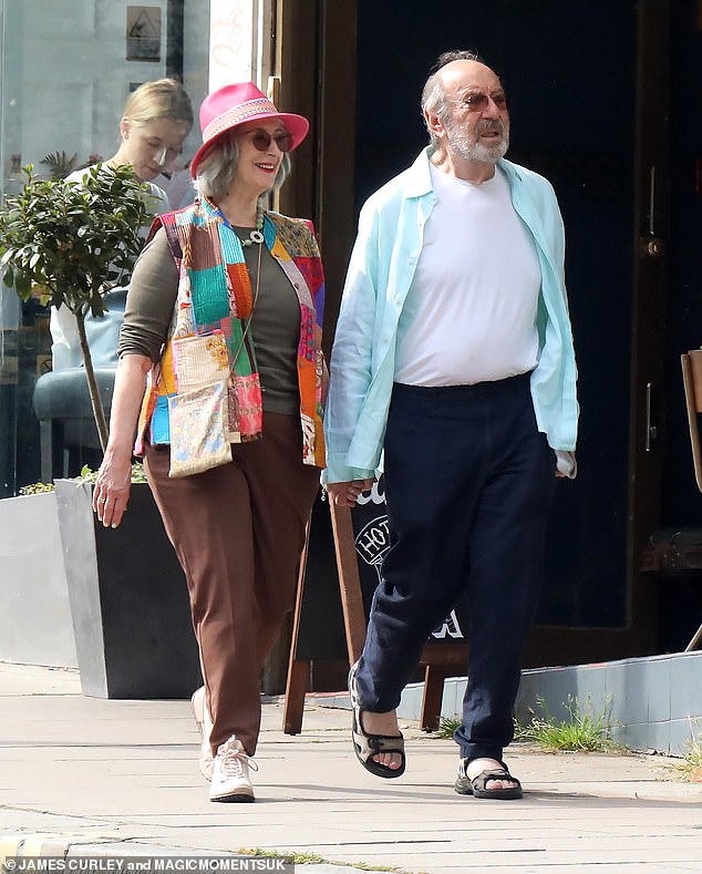 Maureen Lipman has revealed she is engaged to her boyfriend, business advisor David Turner (pictured in May)