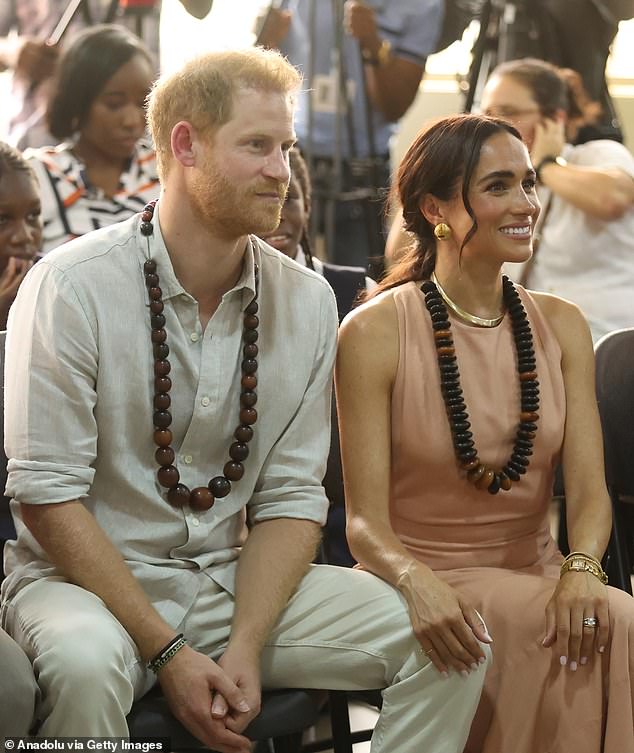 Meghan Markle seemingly paid a subtle tribute to her late mother-in-law Princess Diana as she joined Prince Harry on a 'three-day royal tour' in Nigeria