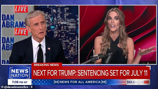 Megyn Kelly and Dan Abrams ended up yelling at each other in a blistering, five-minute argument over Donald Trump's guilty verdict Thursday in New York