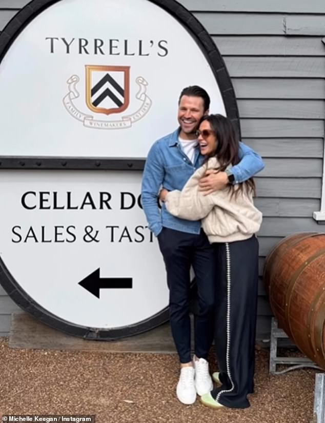 Michelle Keegan shared a glimpse into her romantic trip to Australia's Hunter Valley with husband Mark Wright on Instagram on Sunday