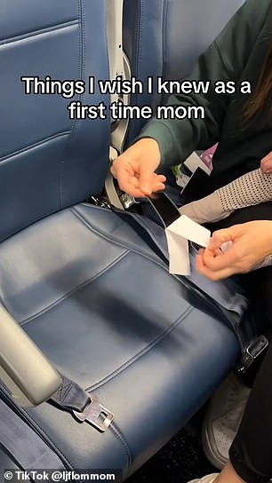 She lightheartedly suggested that parents with children during flights will likely fidget to physically hold their children to their seats to eliminate movement