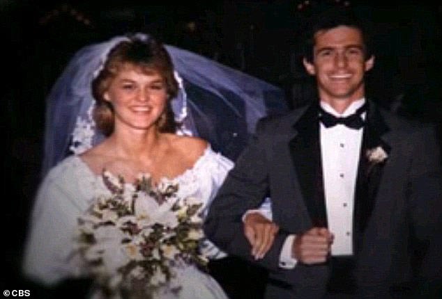 Sherri Rasmussen and John Ruetten on their wedding day, just four months before Stephanie Lazarus murdered Rasmussen