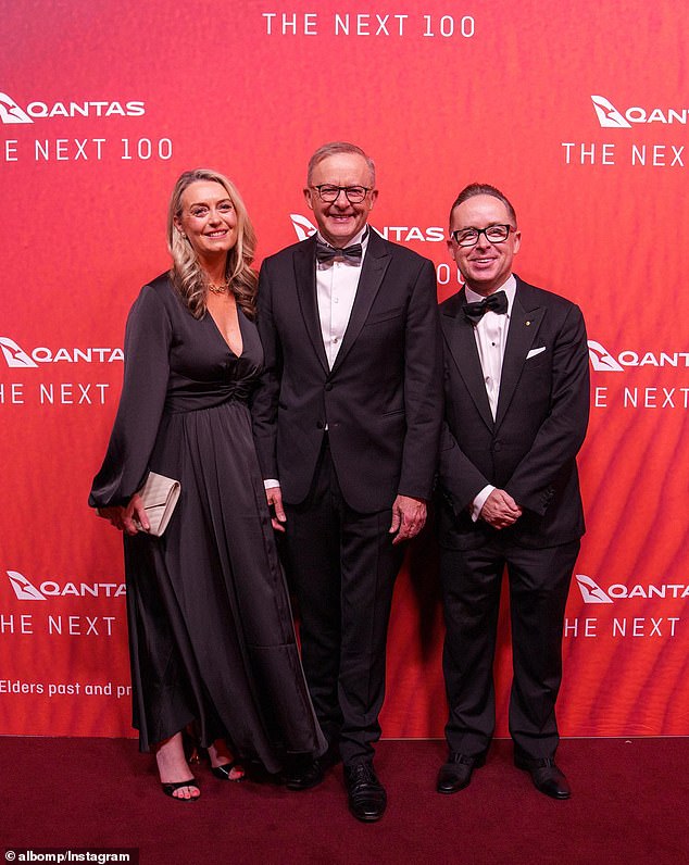 An appearance by Mr Albanese and his fiancée Jodie Haydon at a Qantas event in March 2023 is conspicuously missing from the diary