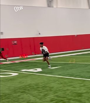 Tank Dell shared images of himself working out on Saturday