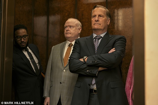 Pictured: (left to right) Christian Clemenson as Stroock, Jeff Daniels as Charlie Croker in episode 101 of A Man in Full