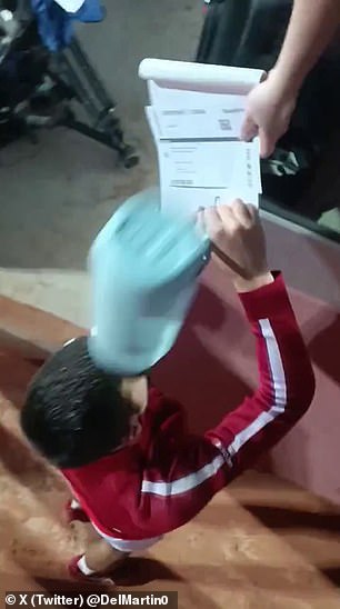 The world number 1 was hit with the object while signing autographs for supporters at the Italian Open