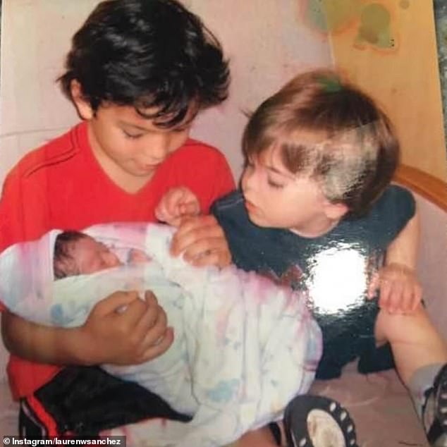 Jeff Bezos' fiance Lauren Sanchez posted a throwback photo of her three children Nikko, Evan and Ella and thanked them for making her a mother