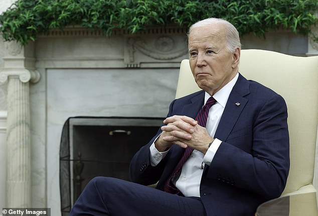 Joe Biden, 81, (above) is already the oldest president in American history, but he is looking for four more years