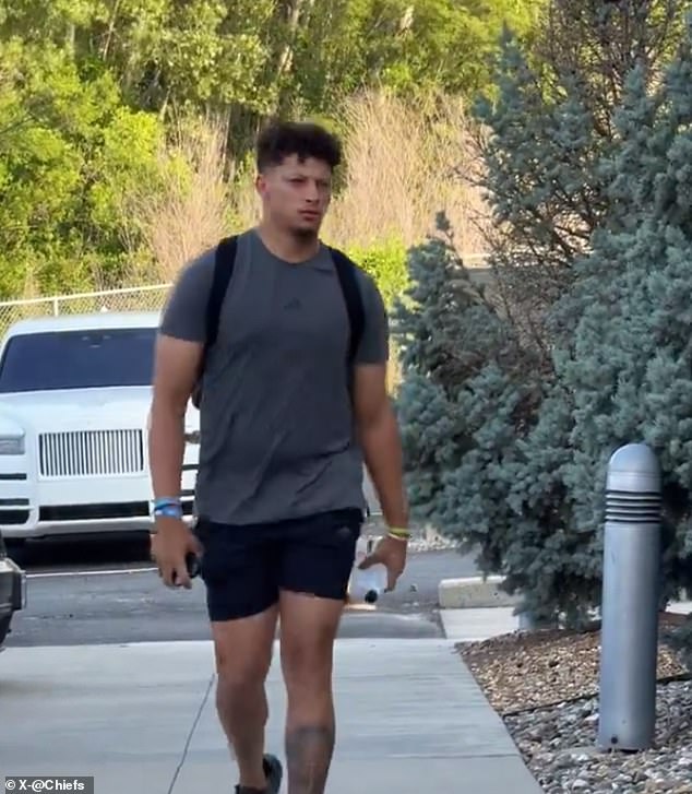 Patrick Mahomes arrives at the Chiefs OTAs as the team begins its three-peat bid