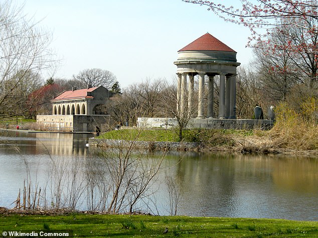 Scanlon was robbed of her car at gunpoint in FDR Park (pictured) after a meeting there.  She was walking to her parked car when two men in a dark-colored SUV approached her, demanded her keys and fled in her 2017 Acura MDX.