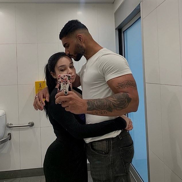 Meraj Zafar, 22, pleaded guilty at the last minute to the murder of his wife Arnima Hayat, 19, on January 29, 2022 in the North Parramatta unit they shared (the couple are pictured together)