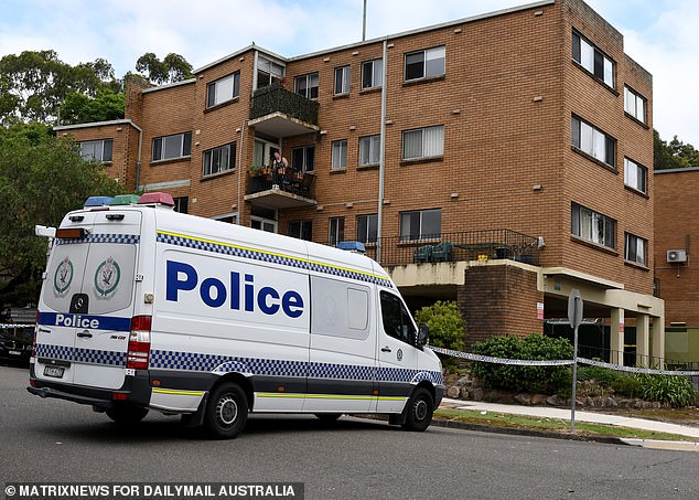 In the photo: the apartment building where Mrs Hayat was murdered by her husband