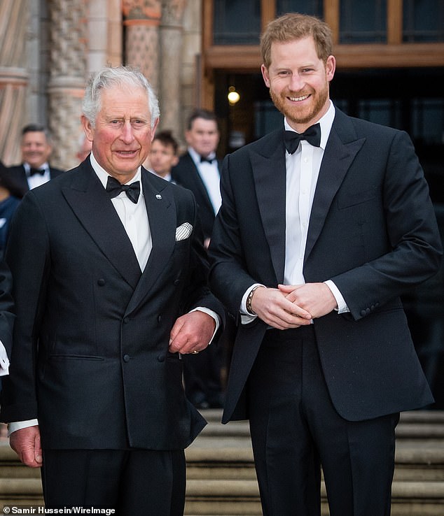 Prince Harry (right) will meet his father King Charles (left) next week for the second time since his shock cancer diagnosis