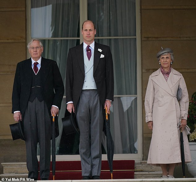 Prince William was accompanied by the Duke and Duchess of Gloucester, along with the young royals