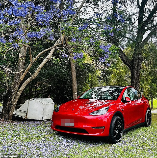 Australian motorists are avoiding fully electric, zero-emission vehicles in the top 10 for the first time in almost two years, new figures show.  Tesla had no models in the top 20 last month (pictured is a Tesla Model 3 - Australia's 26th best-selling car in April)