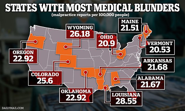 REVEALED Map shows the states where doctors are most likely