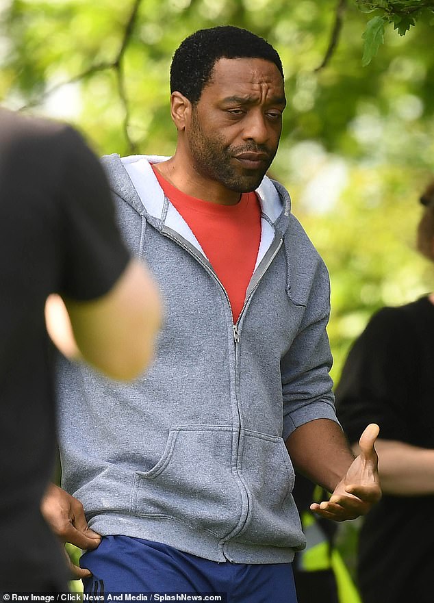 Ejiofor, who plays gym teacher Mr Walker, was also filming scenes on the same day