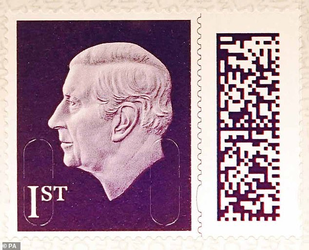The extreme price of purple dye created an association with royalty that seems to continue to this day in the color of King Charles III's first-class postage stamp (pictured)