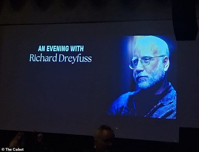 Dreyfuss appeared at The Cabot in Beverly, Massachusetts, for a question-and-answer session, followed by a screening of Jaws, the megahit that launched his career in 1975.