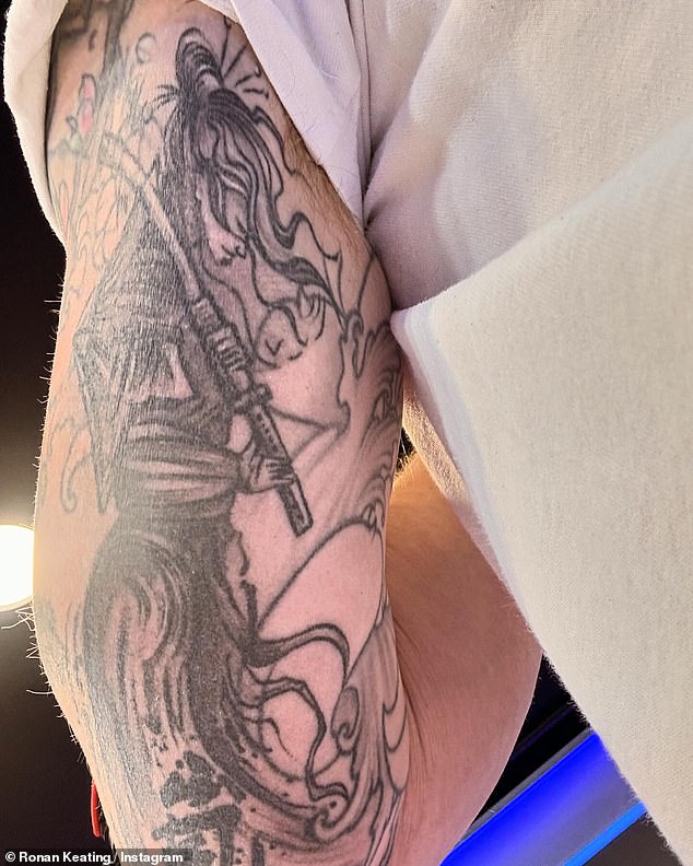 Ronan Keating has sparked concern from fans after unveiling his new tattoo tribute to his wife Storm, as he revealed she had 'a challenge ahead'