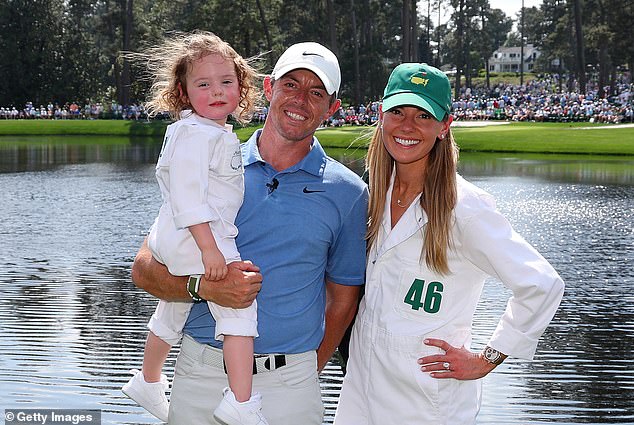 PGA Tour star McIlroy filed for divorce from his wife Stoll (pictured right) on Monday in Florida.