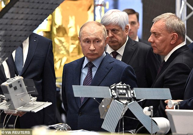 Yuri Borisov, the head of Russia's Roscosmos space agency (pictured right with Russian President Vladimir Putin) has said that Moscow has started construction of a nuclear power plant to be placed on the moon as part of the planned joint moon base with China , according to reports in Russia