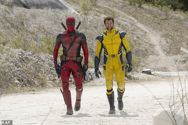 In the latest episode of his sports docuseries Wrexham AFC, Ryan headed to London to work on his Marvel film, while accompanied by his business partner;  still from Deadpool & Wolverine