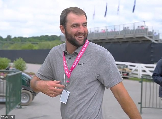 Scottie Scheffler arrived more smoothly for the third round of the PGA Championship on Saturday