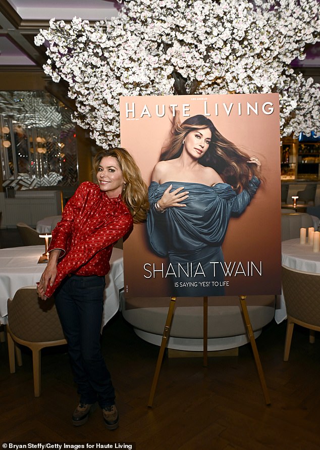 Shania Twain took the night off from her third Las Vegas residency to host a Haute Living dinner in honor of her magazine cover, held last Tuesday at Villa Azur