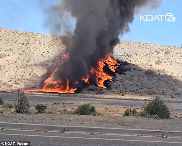 An F-35 fighter jet nearly crashed Tuesday afternoon at Albuquerque International Sunport in New Mexico, sending up a large plume of smoke and injuring the pilot