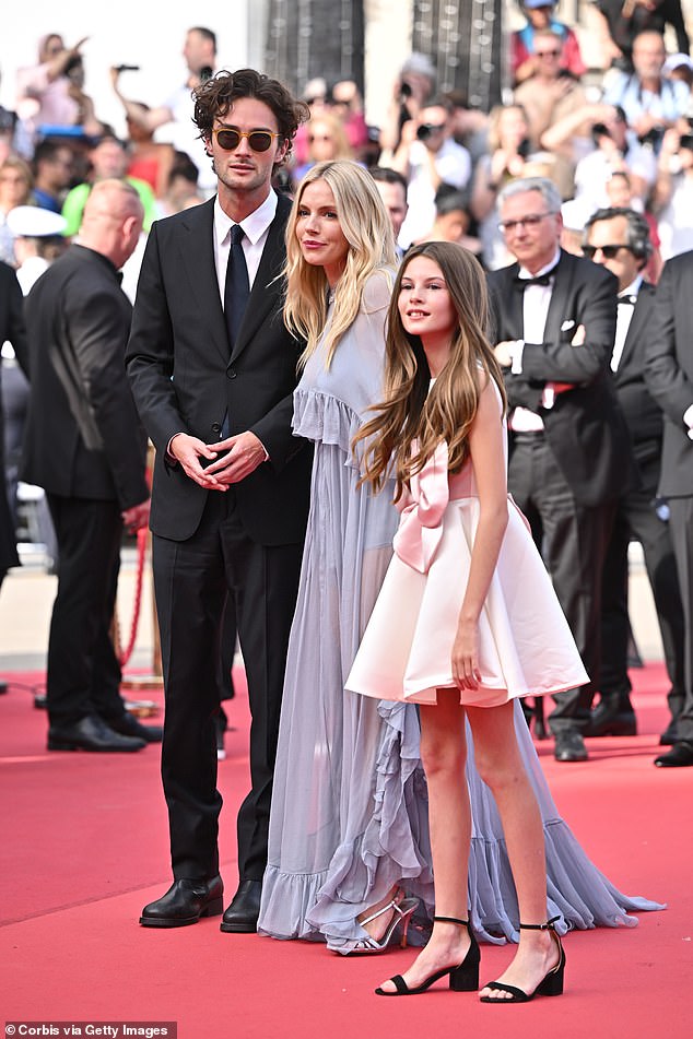 Sienna Miller was supported by her family on Sunday night as she was joined by her boyfriend and daughter at the premiere of her film Horizon: An American Saga at the Cannes Film Festival