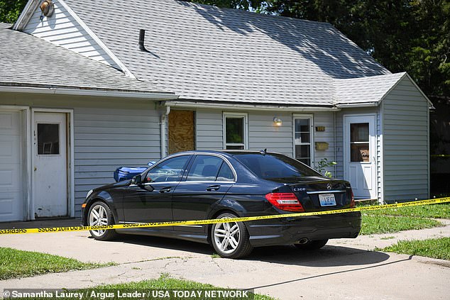 The home in Centerville, South Dakota, where a triple homicide occurred Monday night