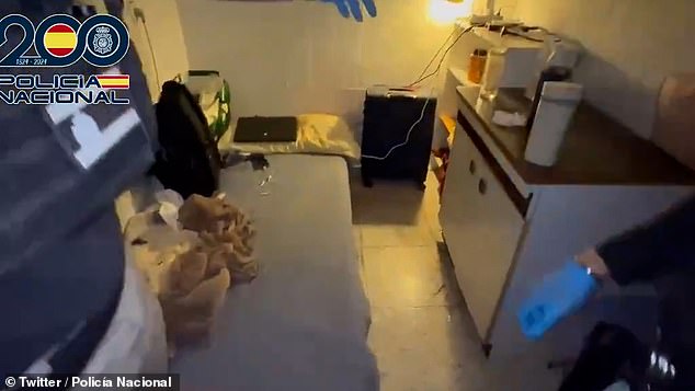 A video released by Spanish police shows small, cramped, dark rooms in a house in Cadiz where the people smuggling gang is believed to have housed migrants