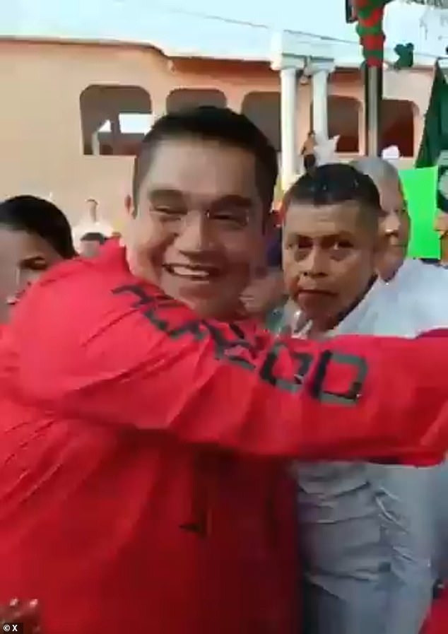 Mayoral candidate José Cabrera was seen on video greeting supporters at his final campaign rally, seconds before he was killed Wednesday in the western Mexican city of Coyuca de Benítez