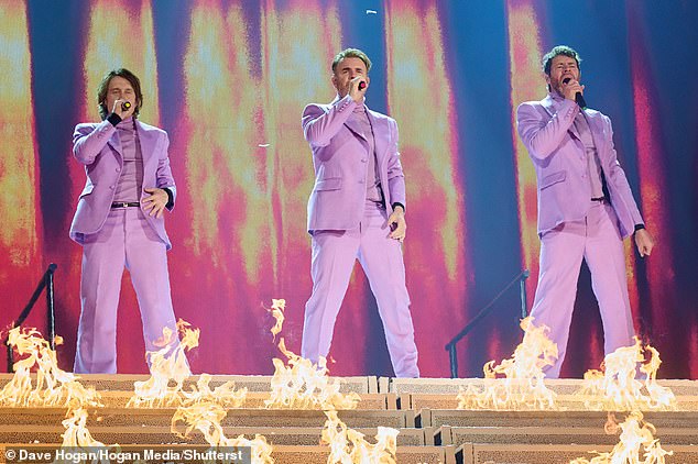 Back row: A reader is unhappy with his news seats after the Take That concert at the Co-op live in Manchester was moved to the AO Arena