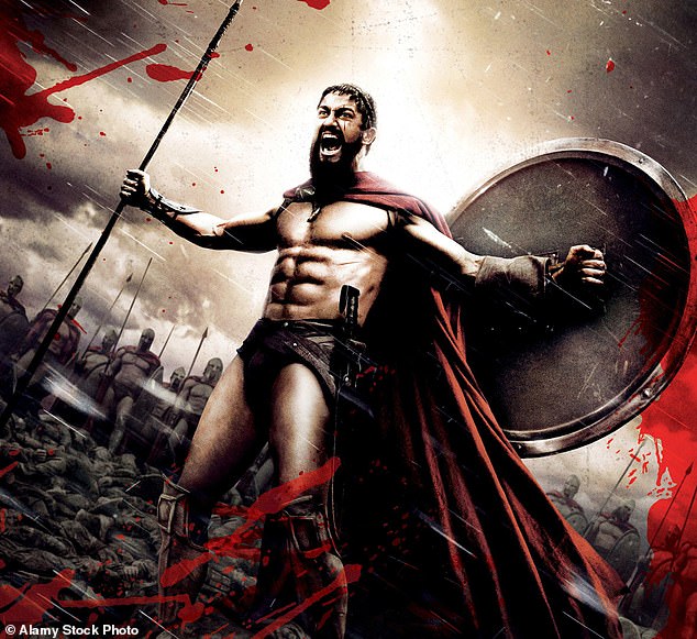 Much of Sparta 300 was digitally enhanced, as shown above, with actors also reportedly using makeup to enhance the appearance of abs