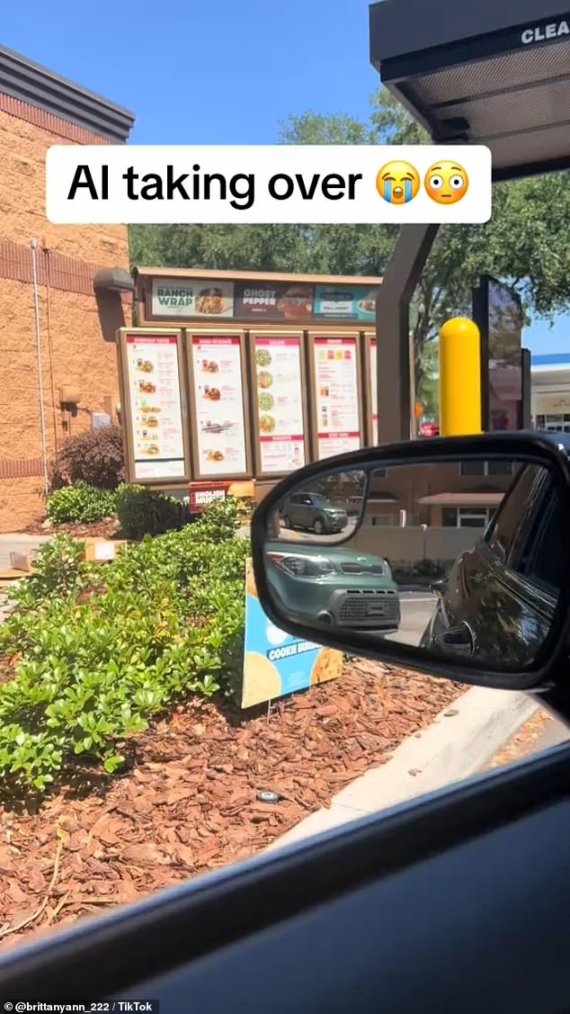 Brittany, who goes by @brittayann_22 on TikTok, posted a video on April 19 of herself giving her Chocolate Frosty order to an AI worker