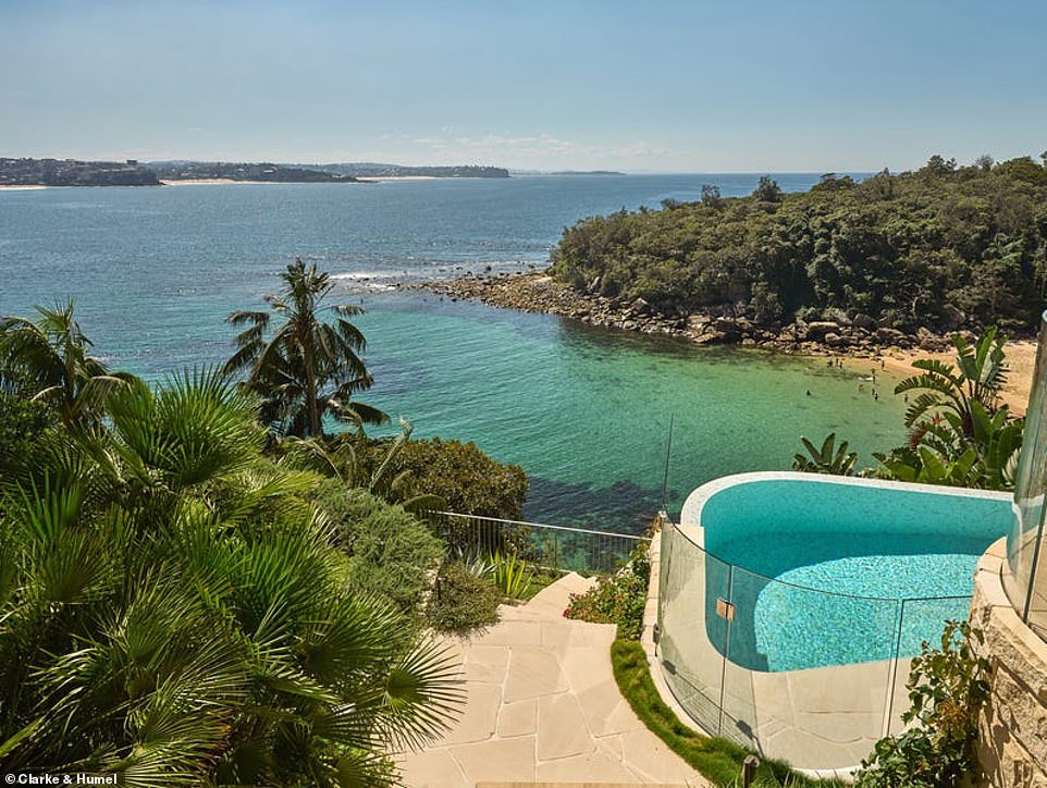 Shell House may look like a lavish Greek resort, but it's actually a $35 million Manly mansion with a sparkling pool and ultra-modern design put together by an award-winning architect