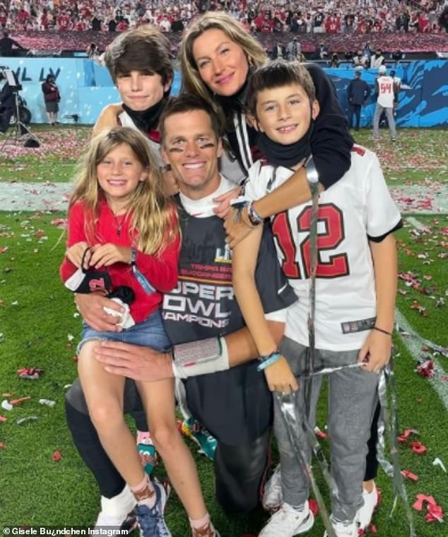 Brady and Gisele Bundchen share Benjamin, 14, and Vivian, 11, while Brady is also dad to Jack, 16, who he shares with his ex-girlfriend, actress Bridget Moynahan