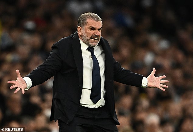 Ange Postecoglou was seething after Tottenham were defeated by Manchester City on Tuesday and took aim at his own supporters