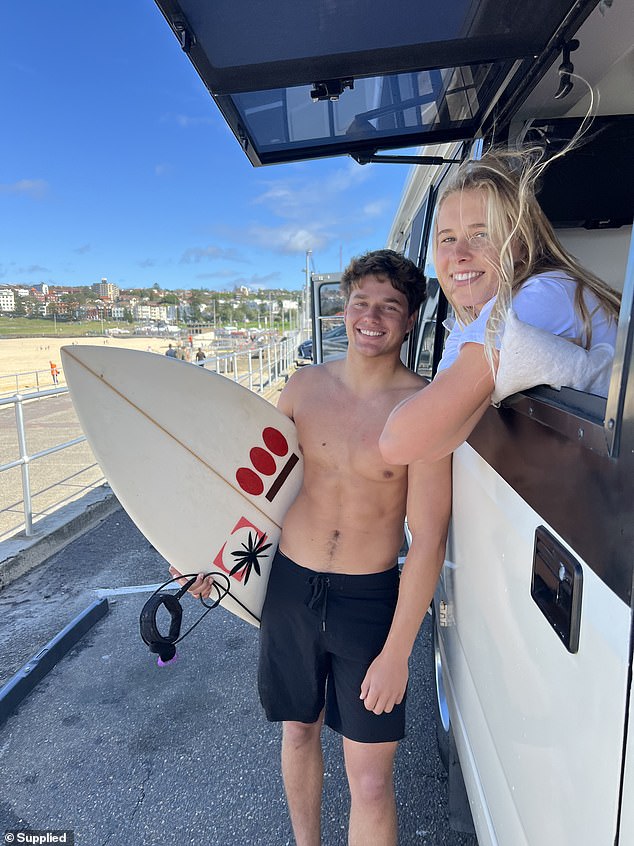 Fanatic surfers Ethan Eshuys (left) and Bronte Gooch (right) have already rolled up their sleeves for the unique role