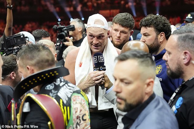 Tyson Fury suggested Oleksandr Usyk got a split decision in heavyweight title fight 'because his country is at war'