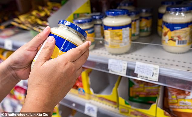Mayonnaise is an egg-based condiment, making it vulnerable to bacteria such as C botulinum and salmonella if not stored properly (stock image)