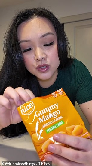 Content creator Trinh Carreon shared a video about the peelable candies in January